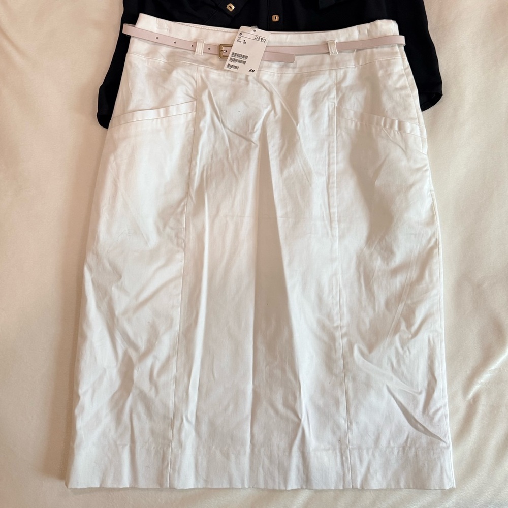 H&M White Skirt